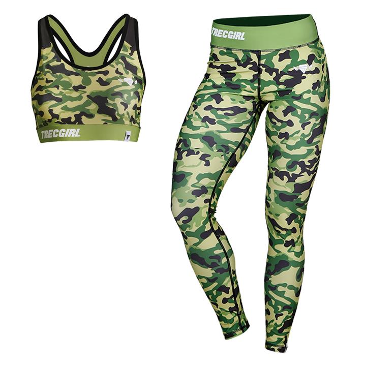 ست نیم تنه و لگ ورزشی زنانه ترک ویر مدل Strong Camo 19 Trec Wear Sport Bra Leggings Set Strong Camo 19